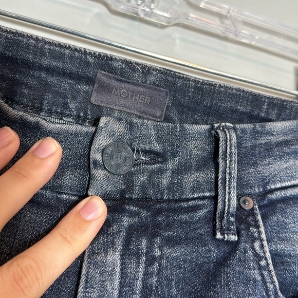 MOTHER High Waisted Looker Here Kitty, Kitty Glitter Racer Stripe Jeans 28 - Picture 4 of 13